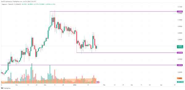 DOGE, SHIB, BONK and WIF Price Analysis for January 24