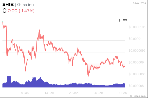Machine learning algorithm sets SHIB price for February 29