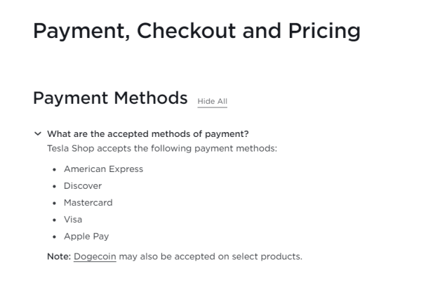 DOGE Officially Added to Tesla’s Payment Options But There’s Catch DOGE Officially Added to Tesla’s Payment Options But There’s Catch